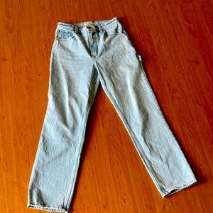 Abercrombie and Fitch light wash carpenter high rise